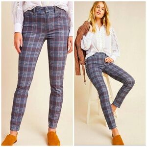 Like new-Paige Hoxton Black Atlantic Tartan Plaid jeans